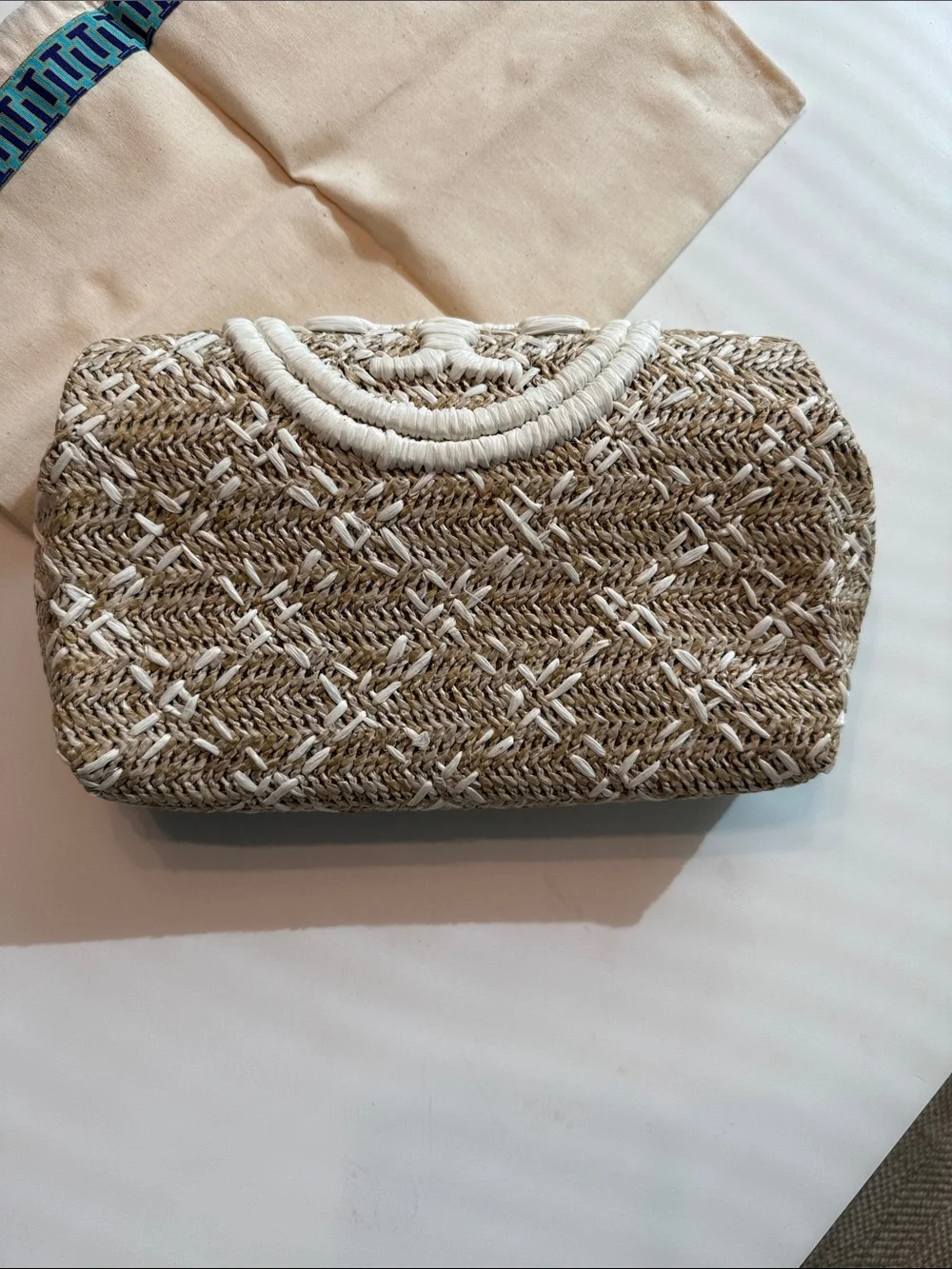Tory Burch woven straw